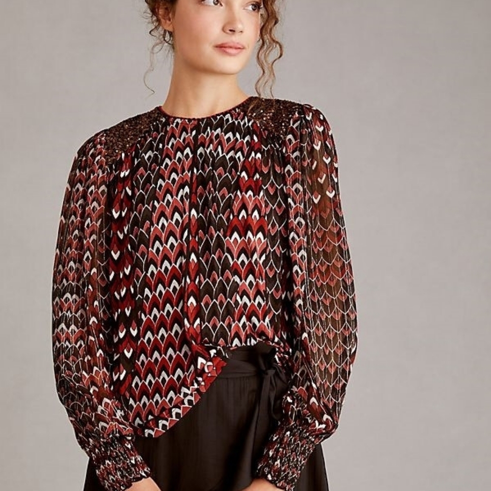 Anthropologie Bl^nk London Patterned Blouse
